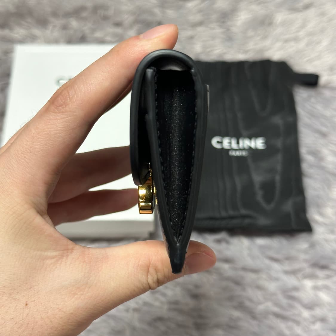 [풀구성] 셀린느 트리옹프 카드지갑 블랙 상품이미지5