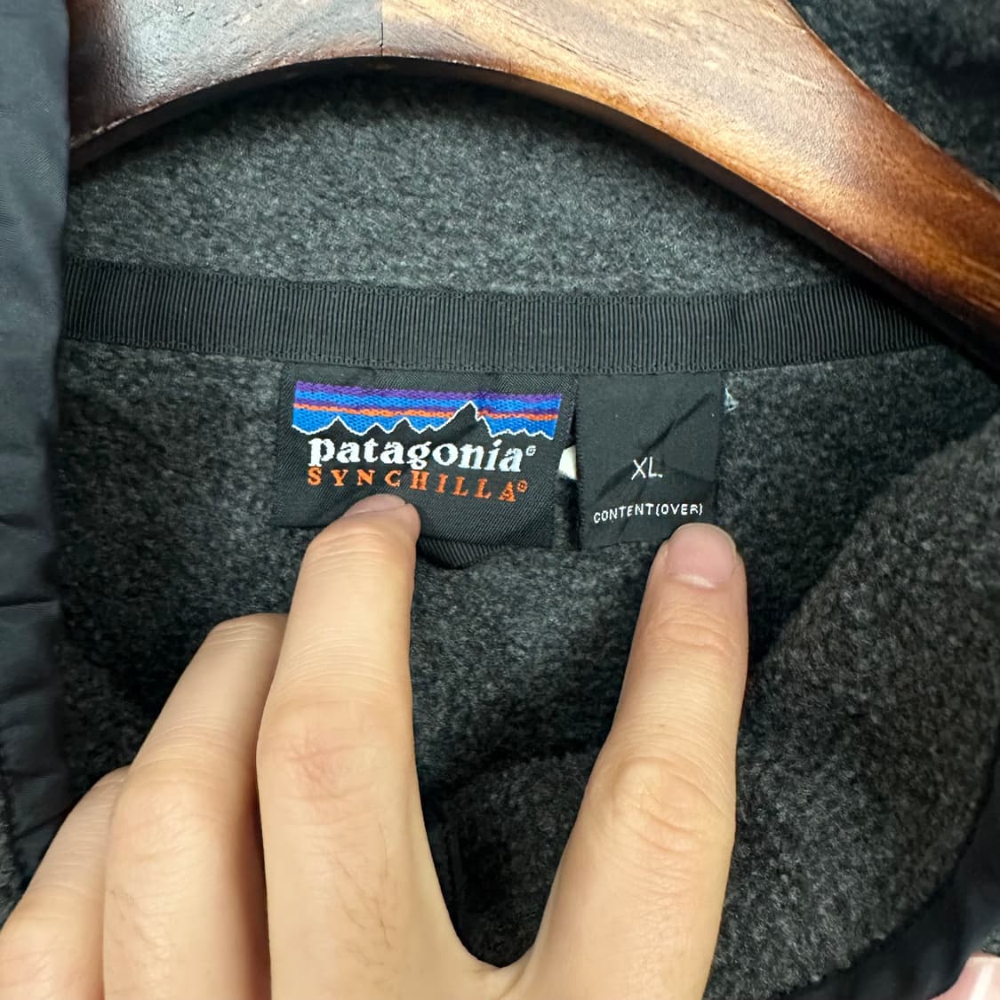 90‘s 파타고니아 신칠라 스냅티 ’차콜/블랙‘ 상품이미지3