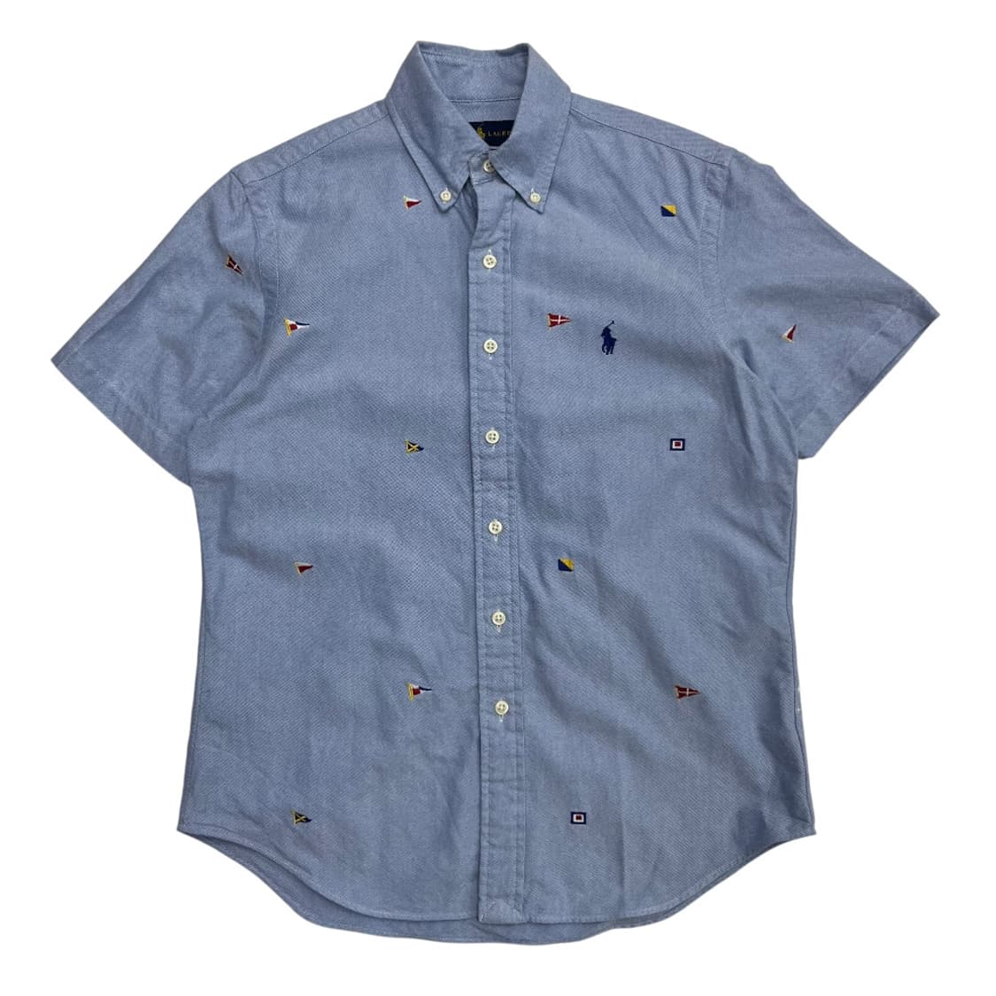 폴로 랄프로렌 네이비포니 플래그 패턴 소라 반팔셔츠 XS 상품이미지2