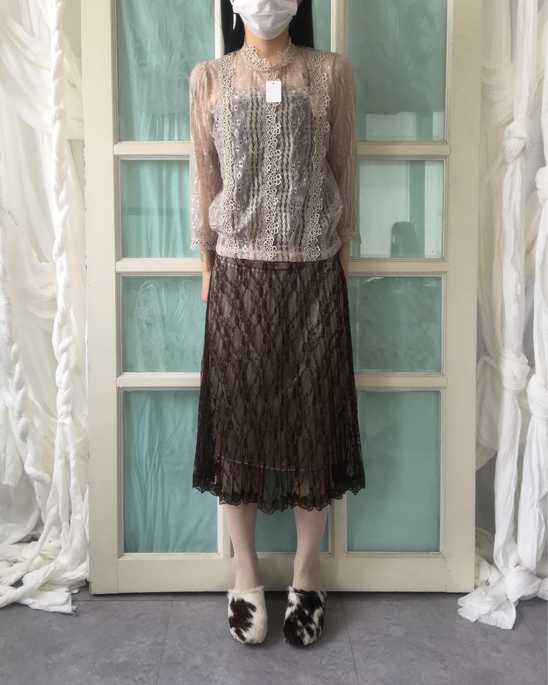 Lace see throngh blouse 상품이미지8