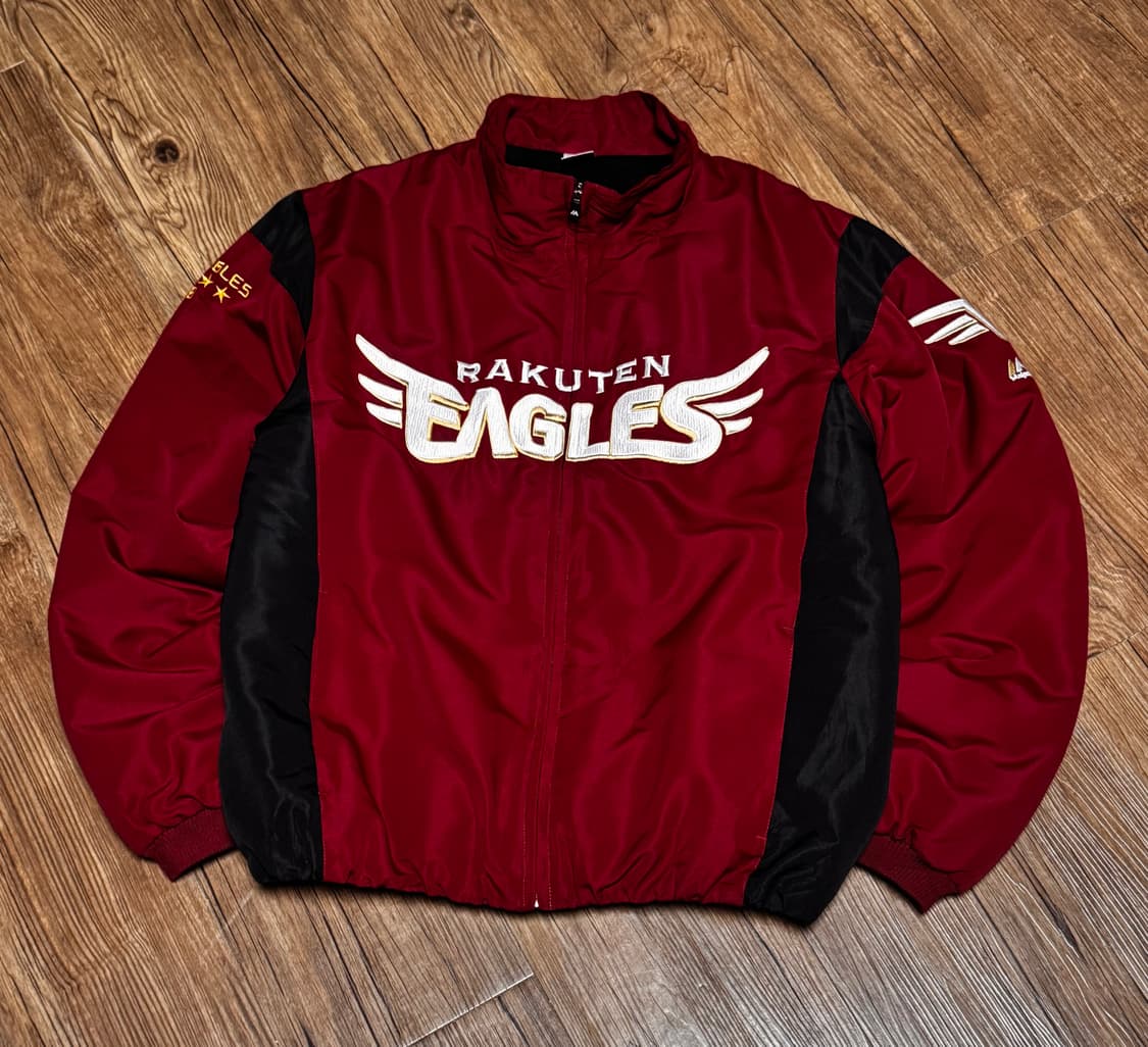 [M] 마제스틱 라쿠텐 이글스 올드스쿨 버건디 야구 점퍼 상품이미지2