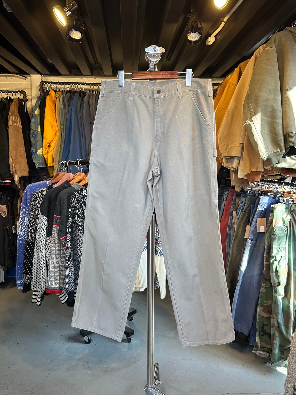 칼하트 던가리핏 싱글니 카펜터 워크 팬츠 34x32 상품이미지1