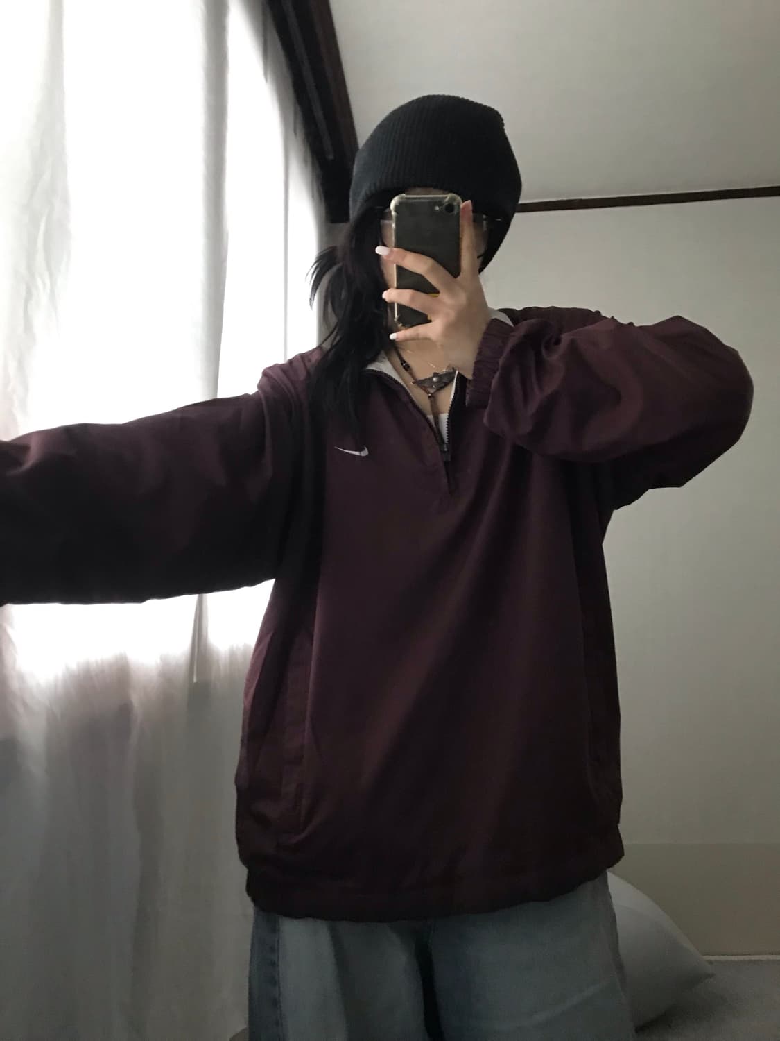 나이키 00s 버건디 웜업 상품이미지3