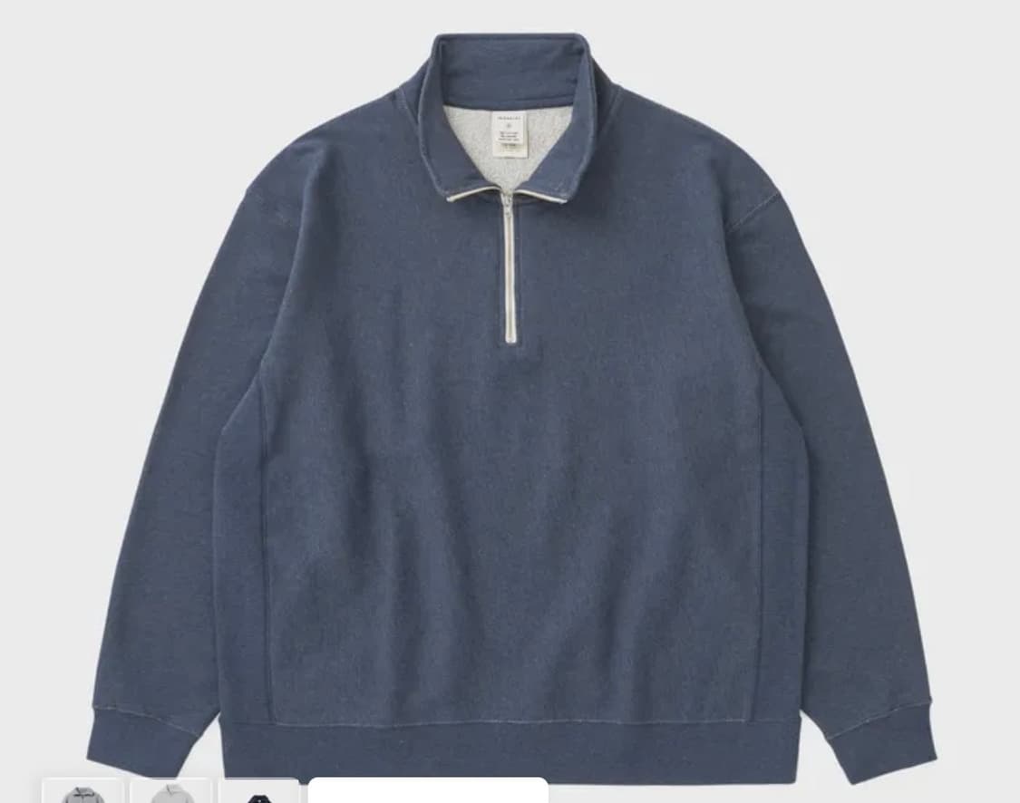 카키스 블루 헤더 집업 L 상품이미지1