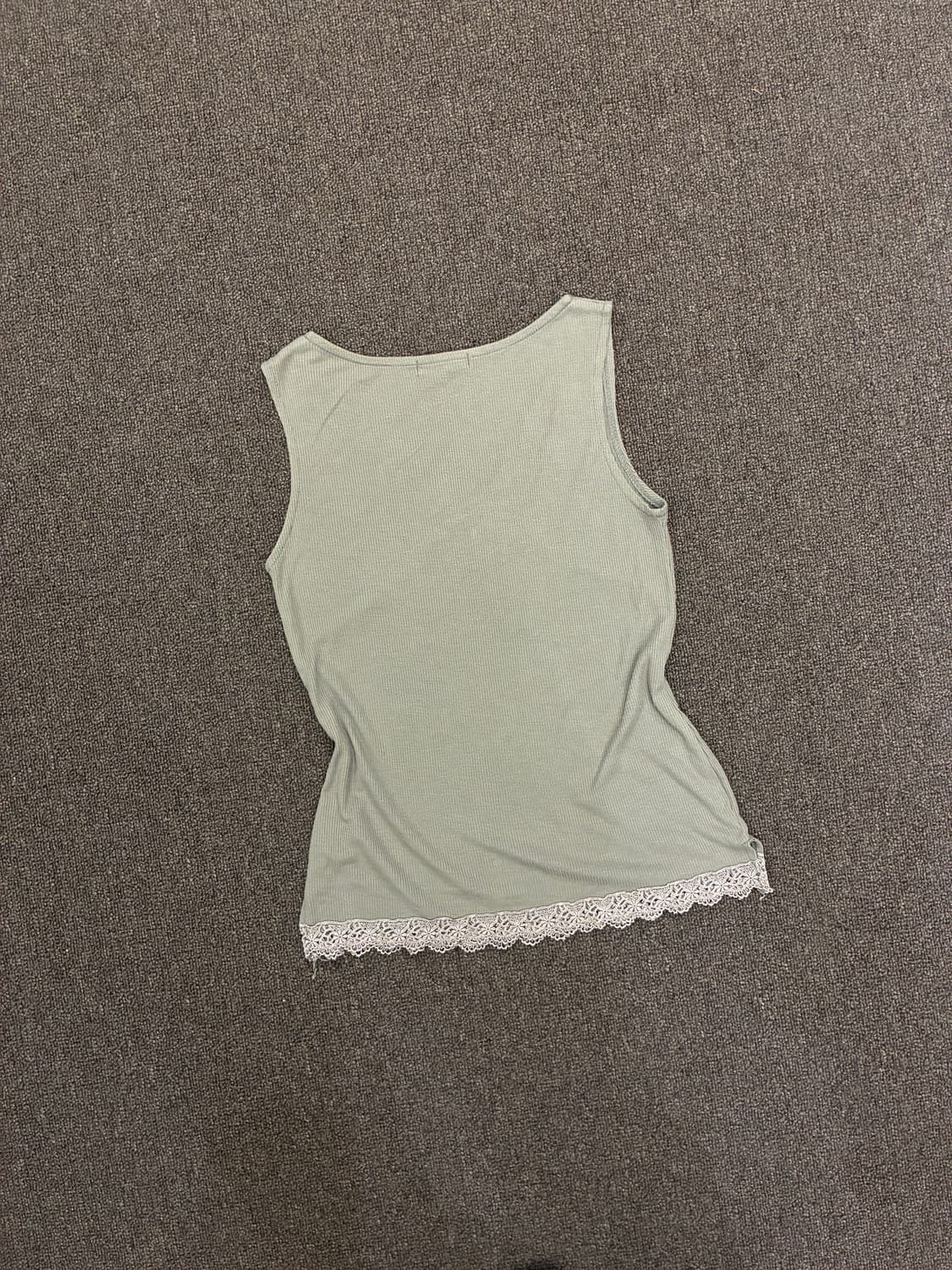 L)Japanese vintage 여성 꽃 레이스 슬리브리스 상품이미지5