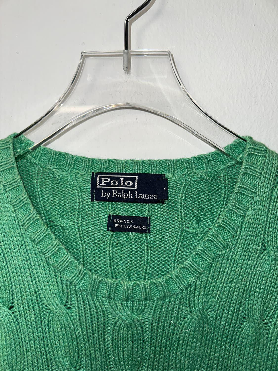 폴로 실크 캐시미어 케이블 니트  상품이미지4