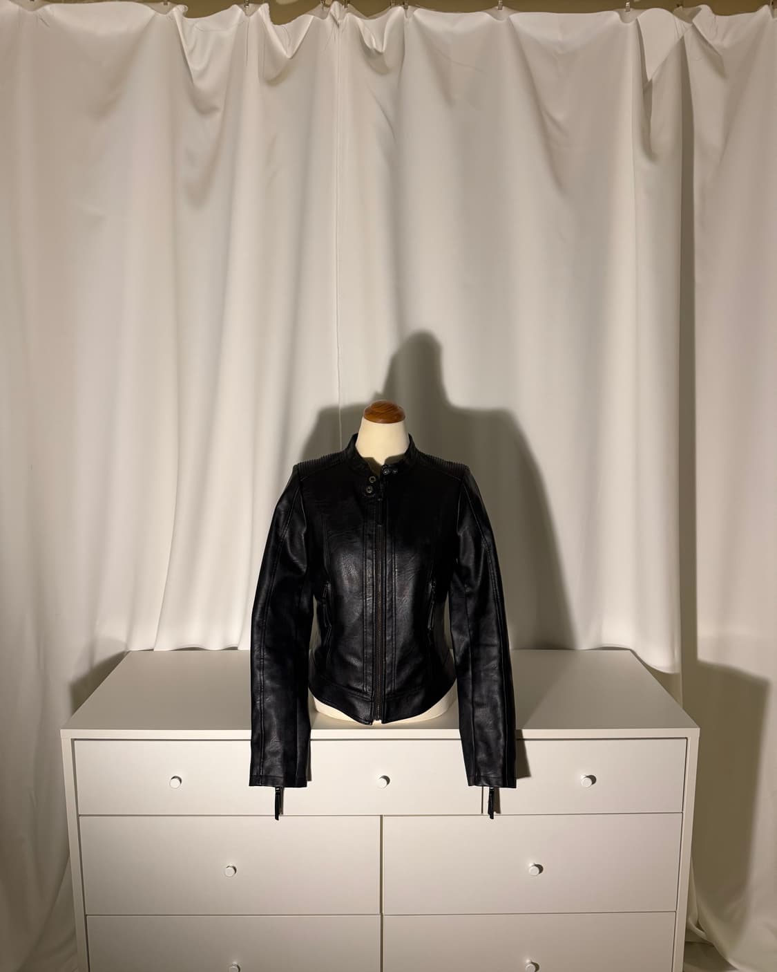 crop vegan leather jacket 상품이미지1