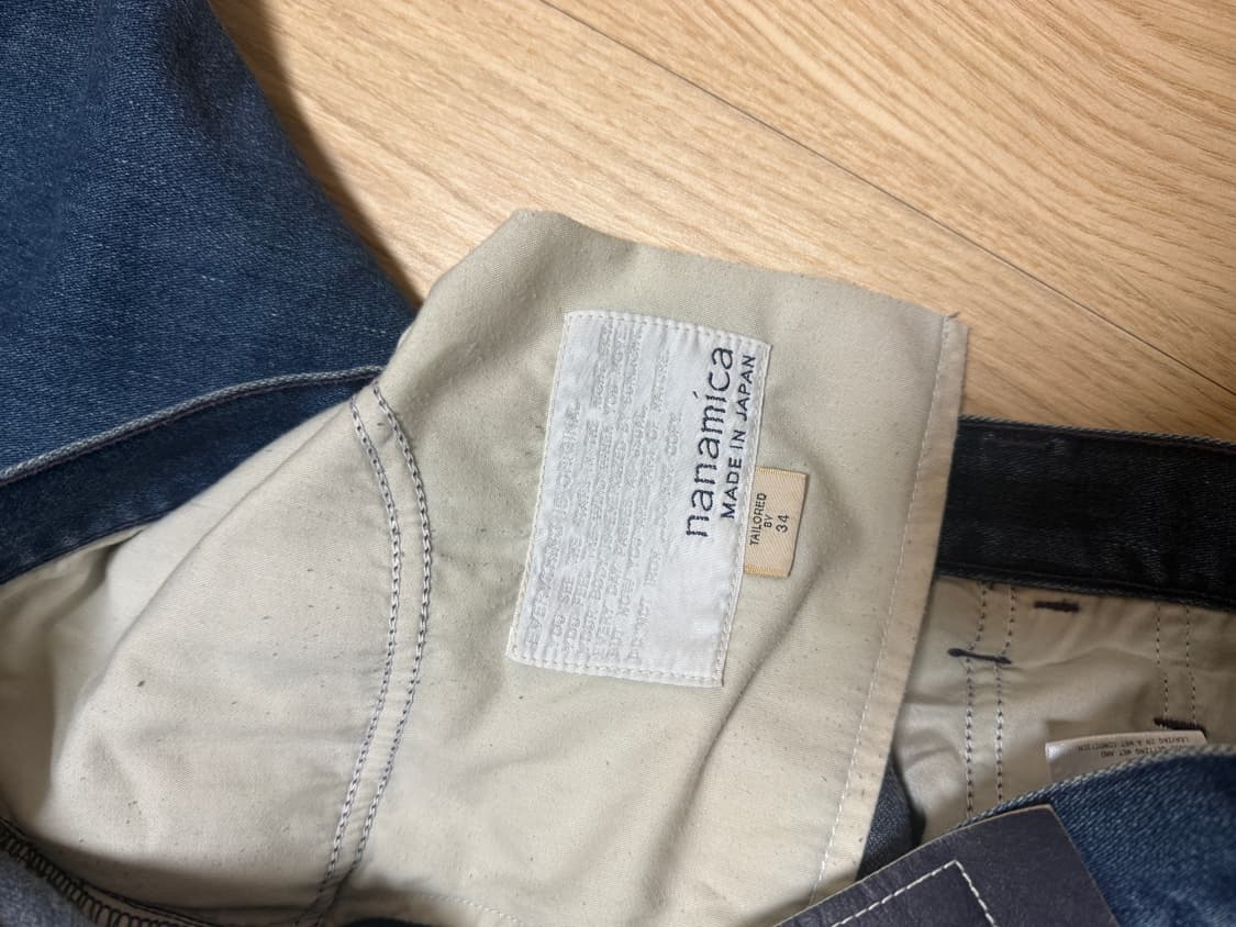 34) 159,000원 나나미카 22fw 5p 인디고 블리치 데님 상품이미지7