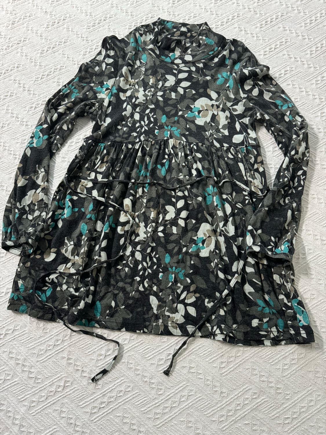 울 블렌디드 타이 디테일 미니 원피스 상품이미지8