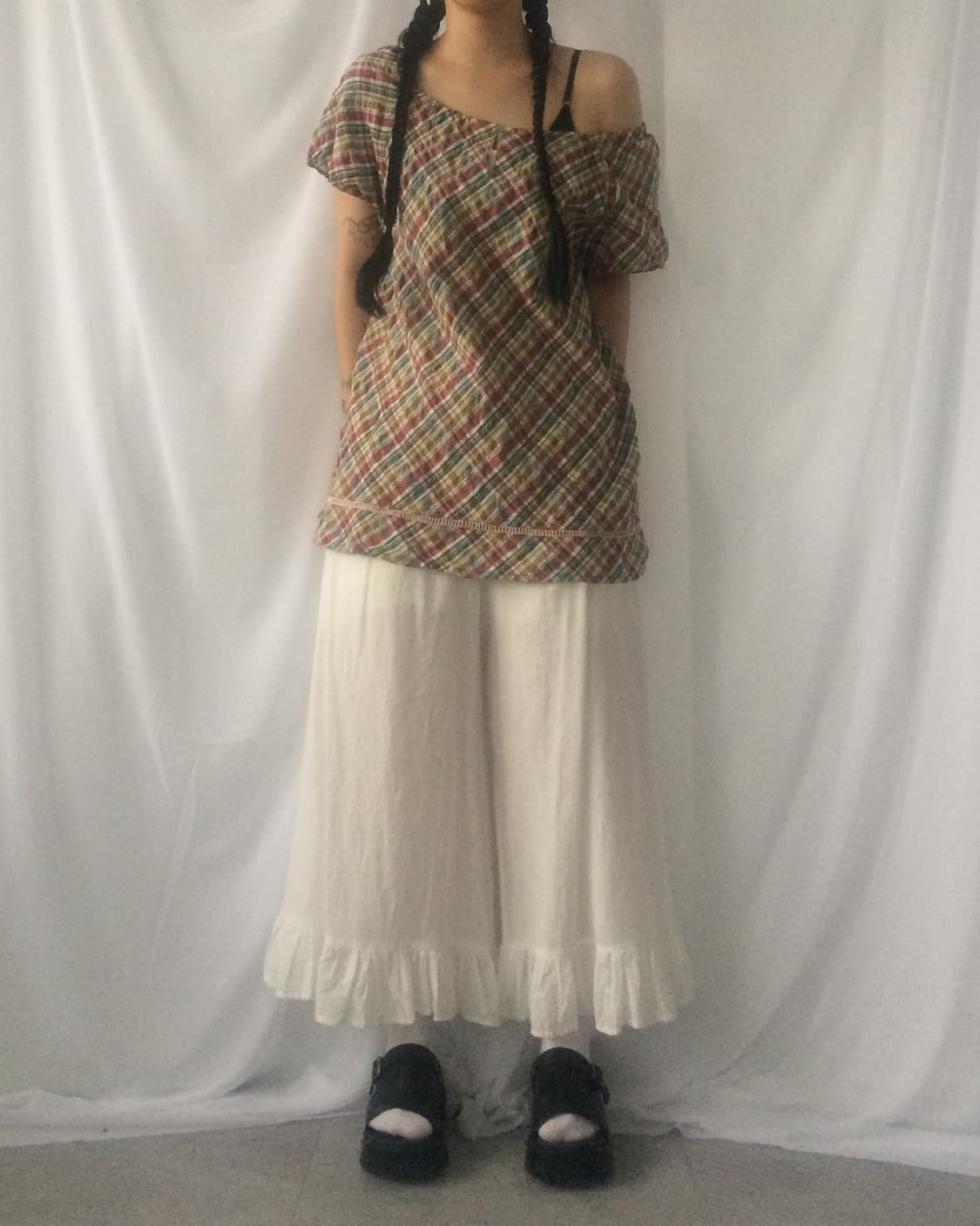 Check pattern blouse 상품이미지7