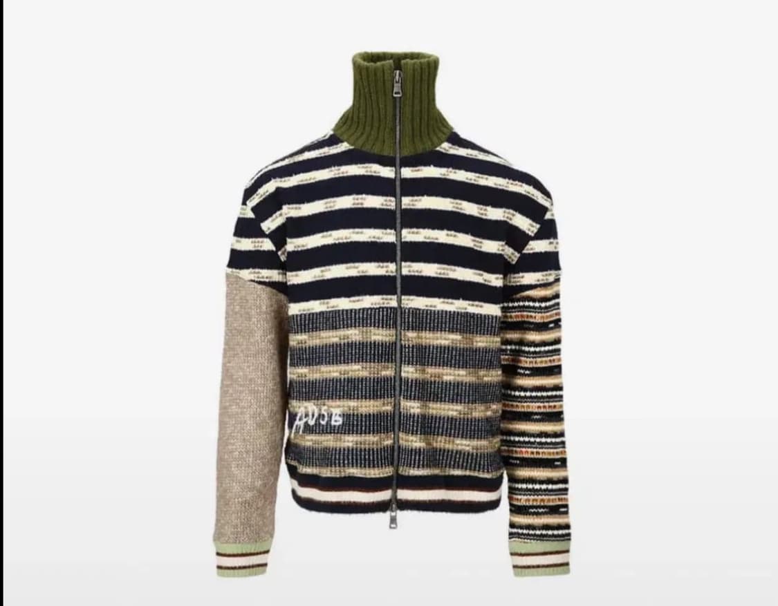 앤더슨벨 브리프덴 패치워크 집업 가디건 상품이미지2