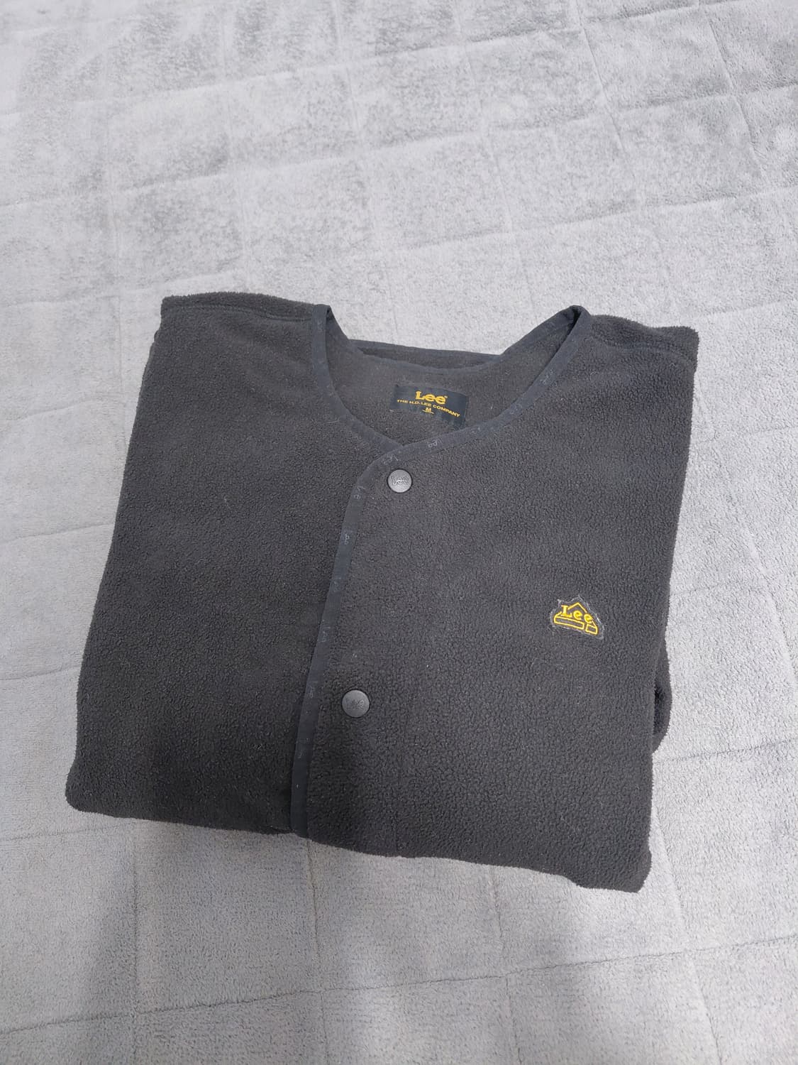 Lee 리 폴라플리스 스냅 가디건 블랙 M 상품이미지8