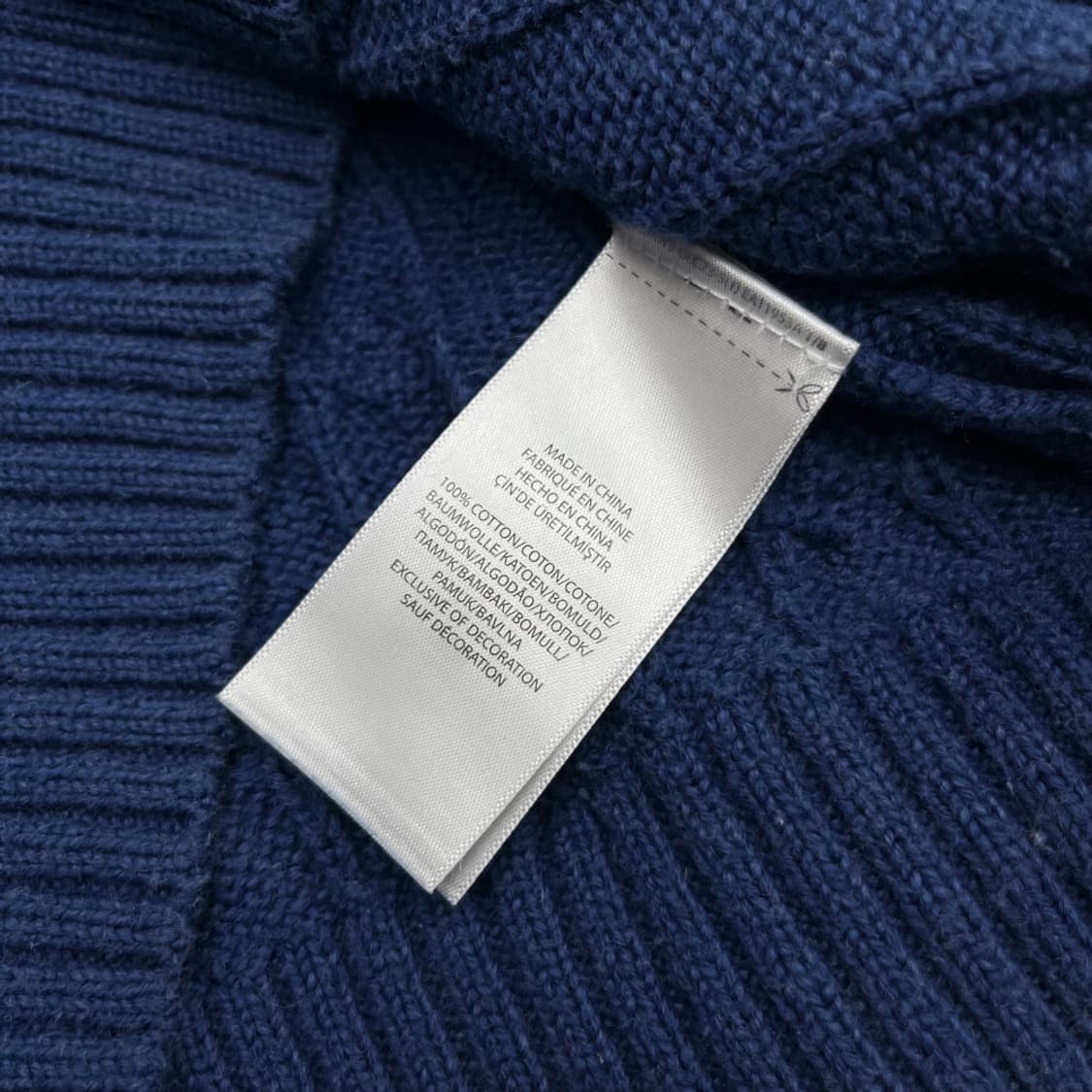 폴로 랄프로렌 블루포니 블루 꽈배기 니트 M 상품이미지5