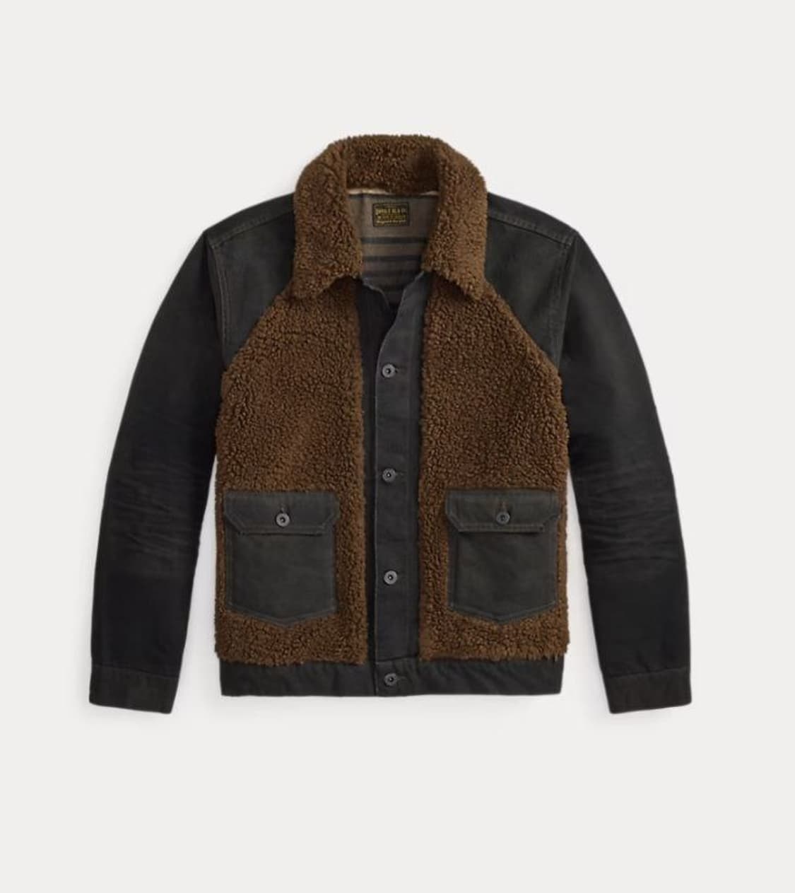 더블알엘 rrl 플리스 패널 캔버스 그리즐리 자켓 L 상품이미지1