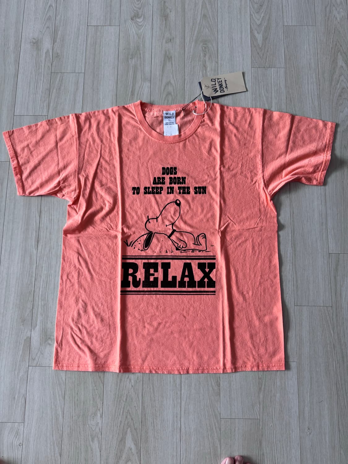 와일드 동키 스누피  릴렉스 티셔츠 L,XL 새상품 상품이미지1
