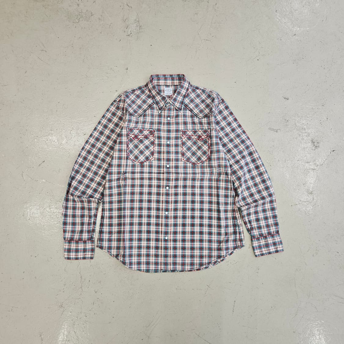 REPLAY 리플레이 웨스턴 셔츠 체크셔츠 L~XL 상품이미지1