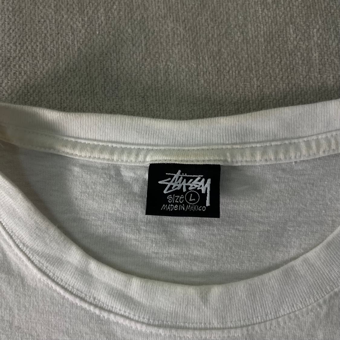 W100 스투시 베이직로고 반팔 티셔츠 상품이미지5