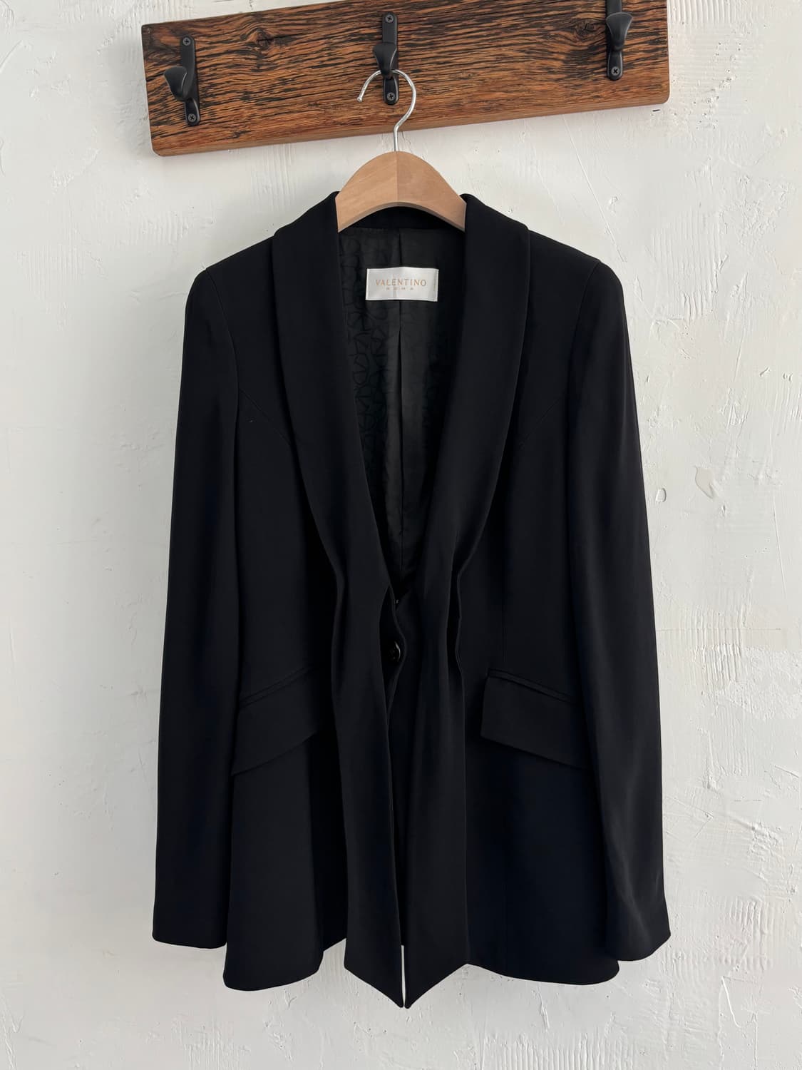 Valentino 발렌티노 블랙 비스코스 블레이저 상품이미지4