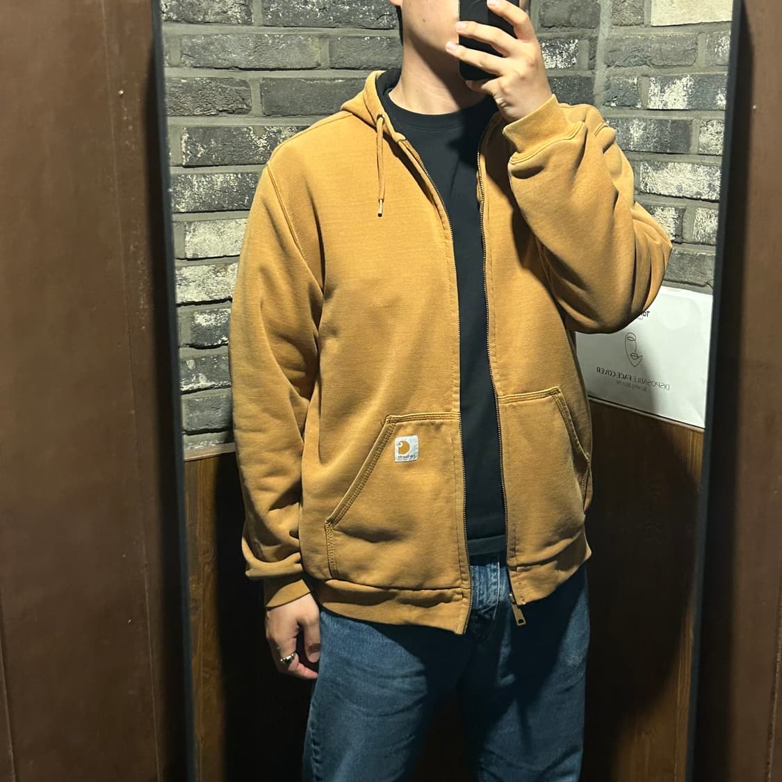 M) 칼하트 레인디펜더 워크웨어 써멀 후드집업 브라운 상품이미지9