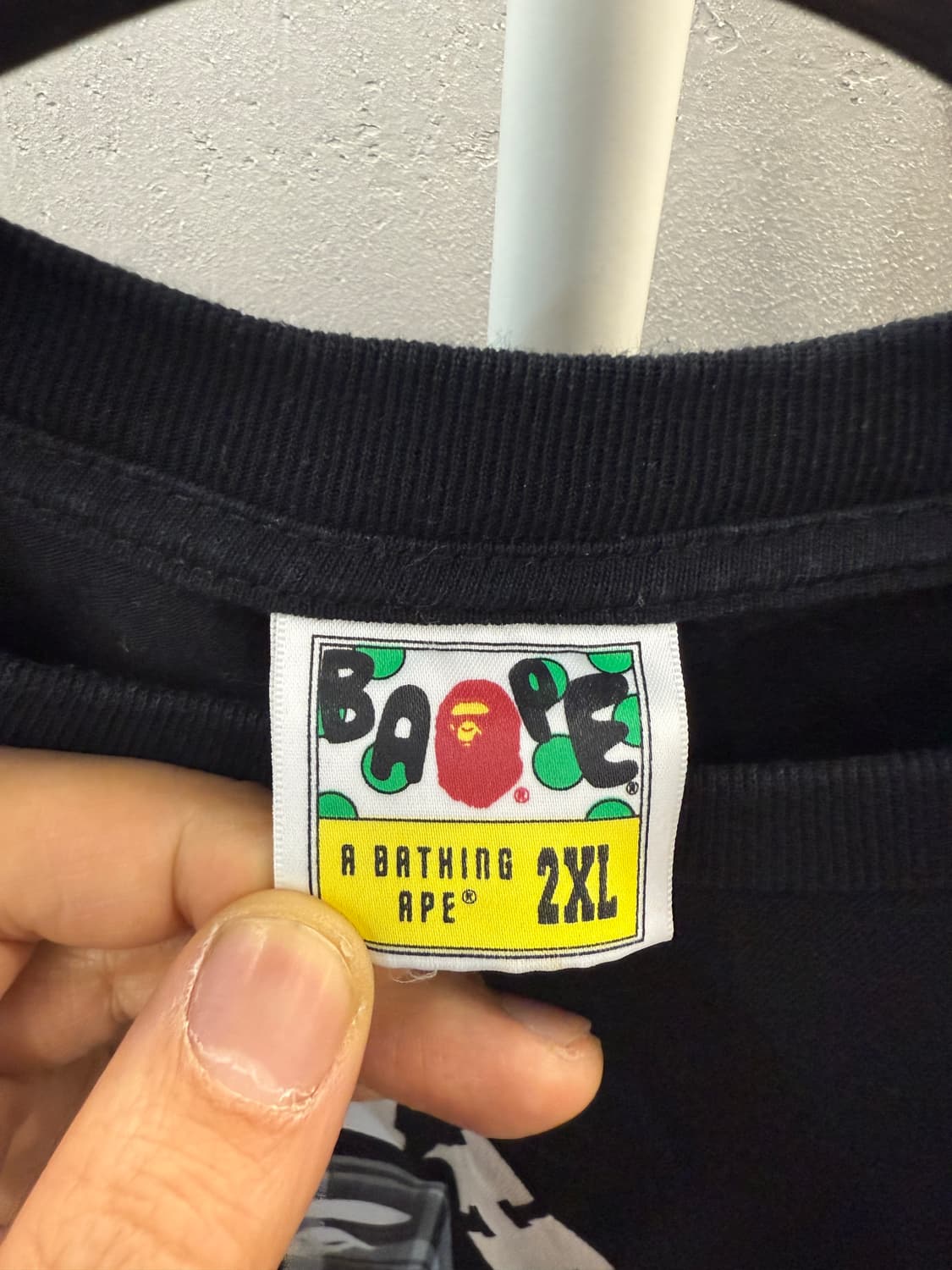 베이프 컬리지 반팔 티셔츠 블랙 2XL 상품이미지3