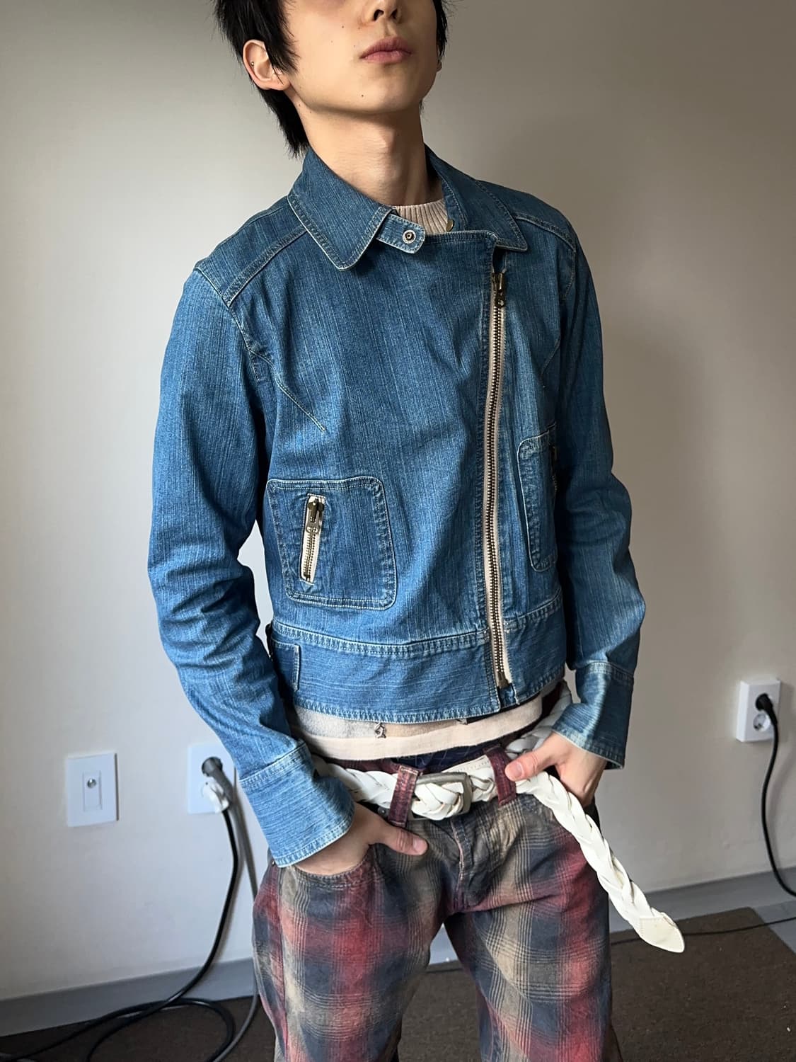 Chavarié 더블 디테일 데님 자켓 상품이미지5