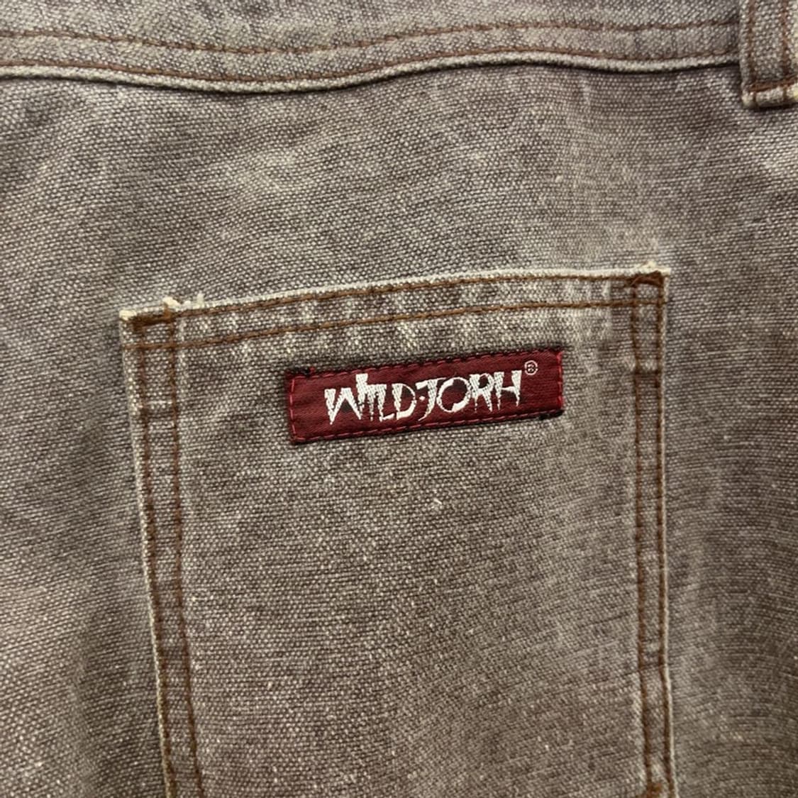 빈티지 올드스쿨 베이직 워싱 와이드 코튼팬츠 35인치 C06752 상품이미지5