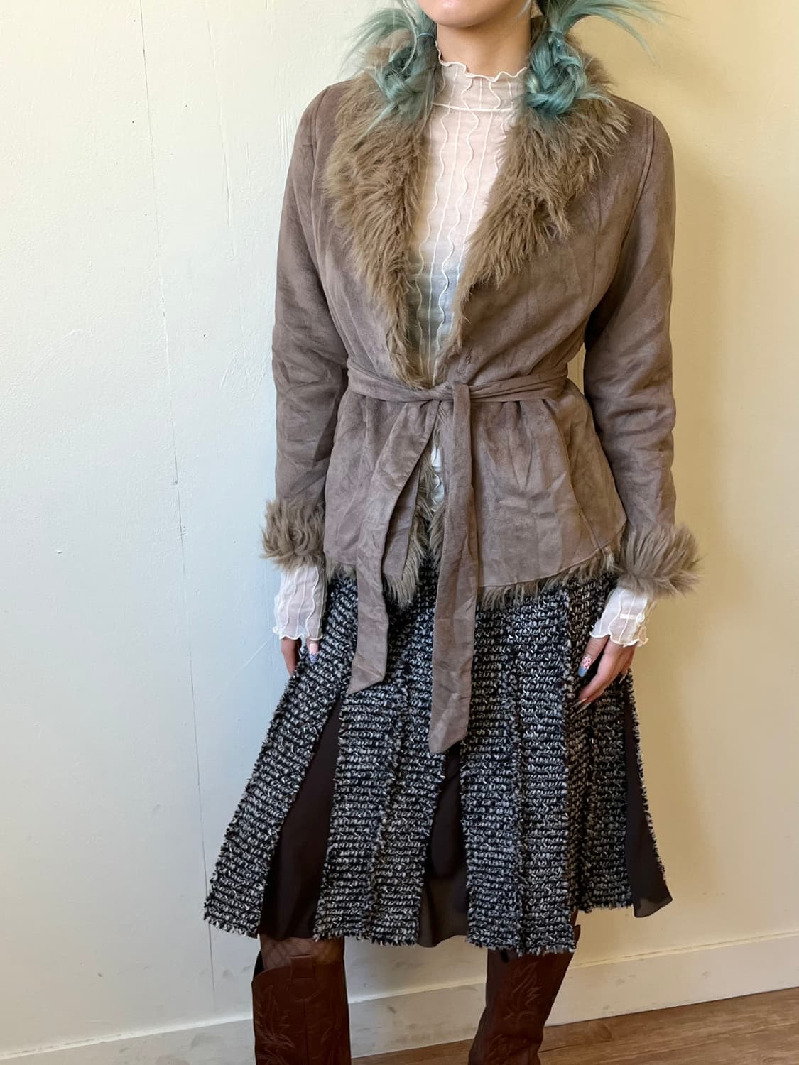 CECIL Mc BEE 코코아 퍼 자켓 상품이미지4