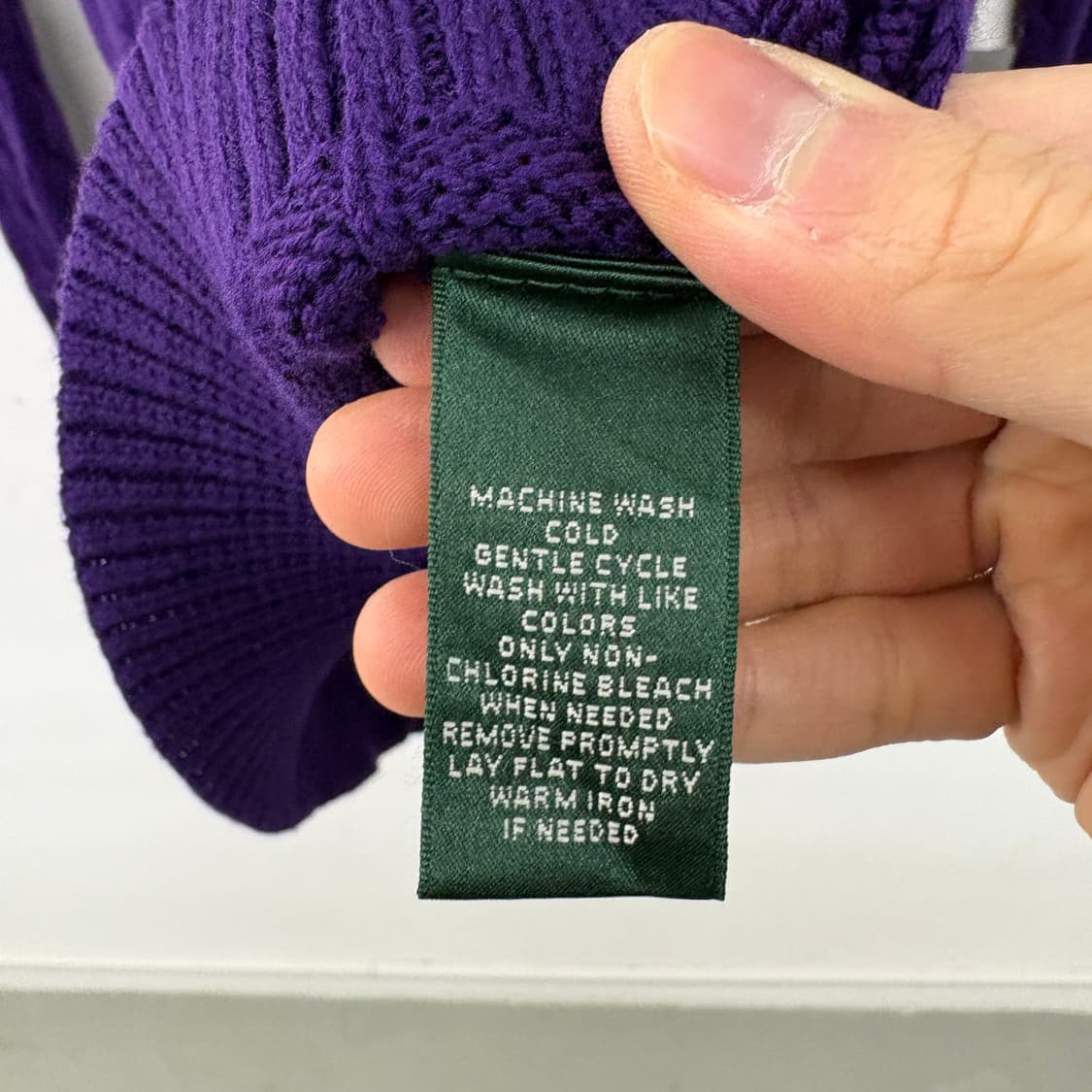 Lauren Ralph Lauren 케이블 니트 퍼플 여성 M 상품이미지6