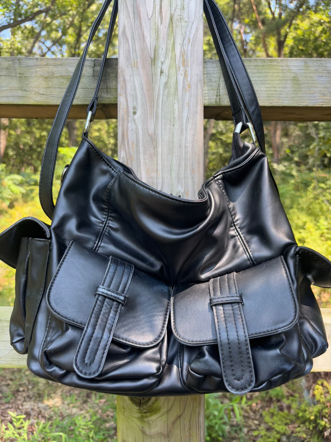 “Unknown” Y2K Multi Pocket Black Bag 상품이미지3