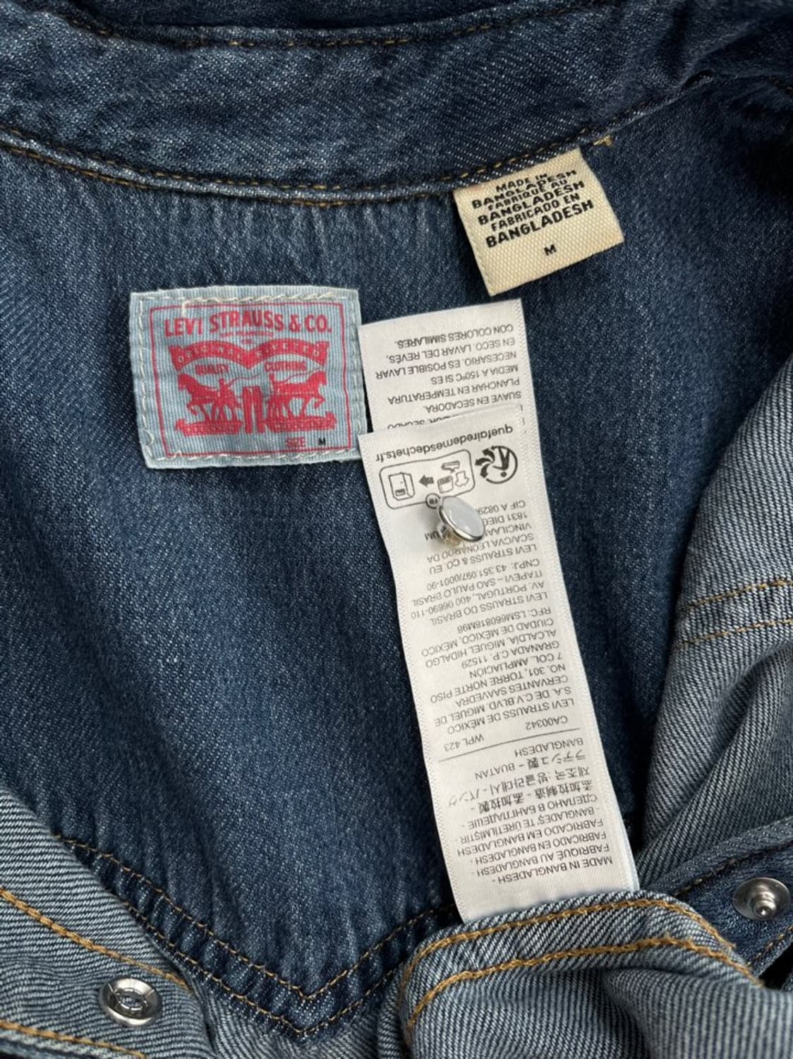 리바이스 웨스턴 데님 스냅 셔츠/#3479 상품이미지4