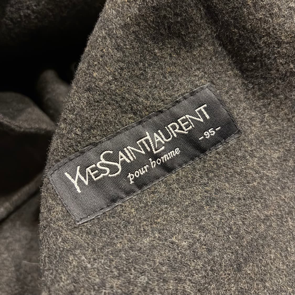 [95] 입생로랑 뿌르 옴므 브라운 울 체크 코트 C135 상품이미지8