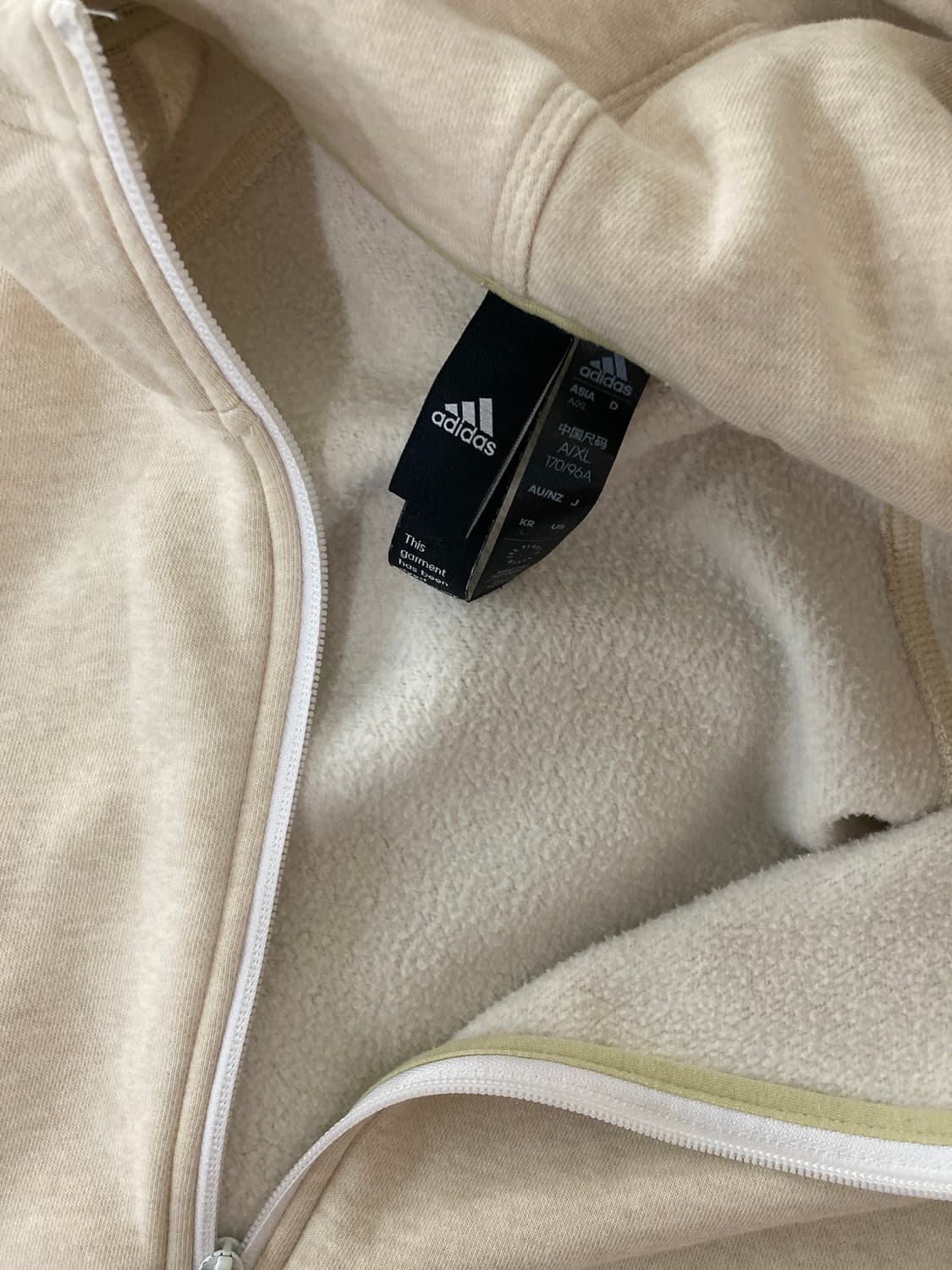 아디다스 기모 후드집업 L 상품이미지6