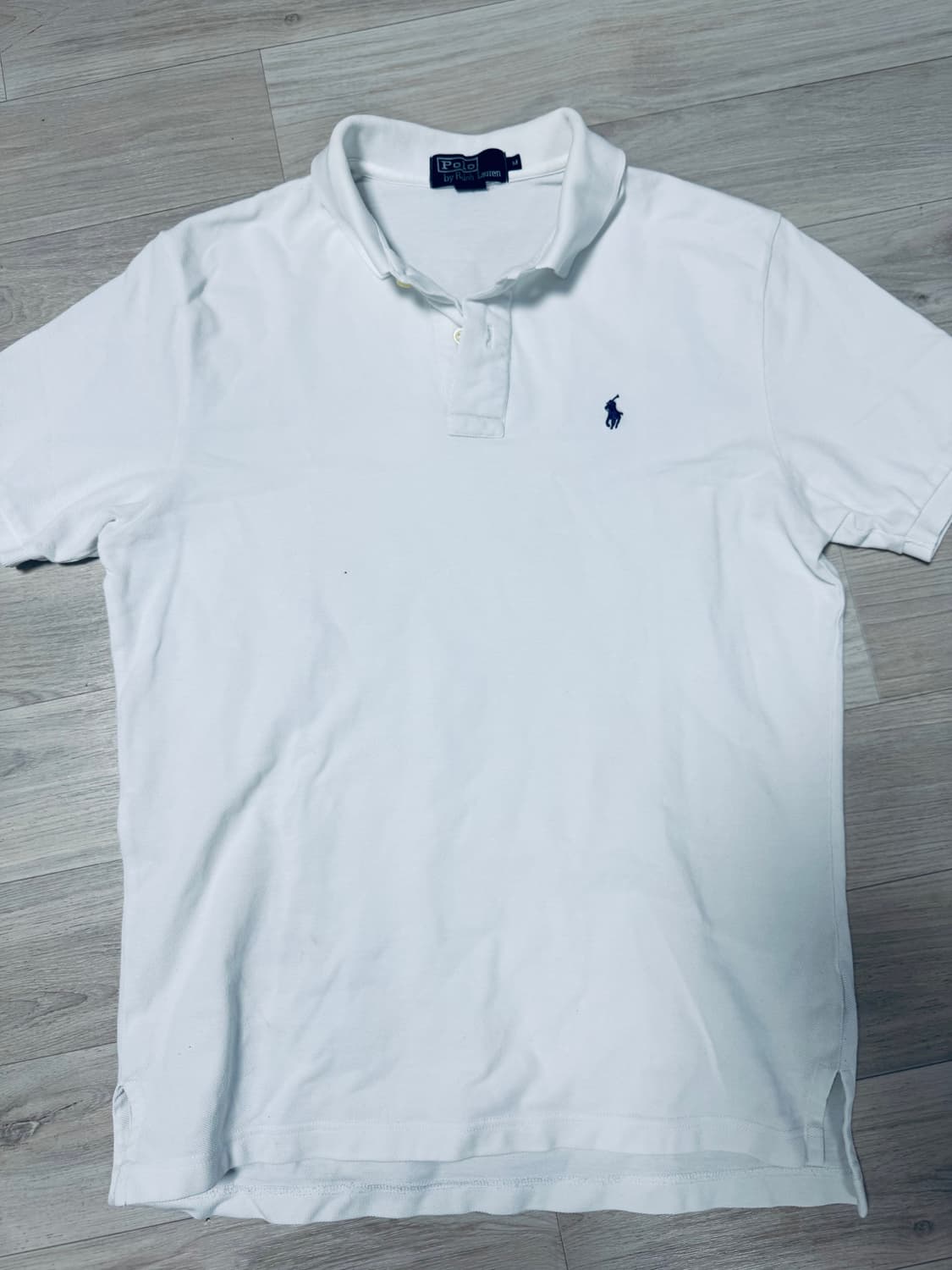 폴로 랄프로렌 화이트 카라티 M 상품이미지1