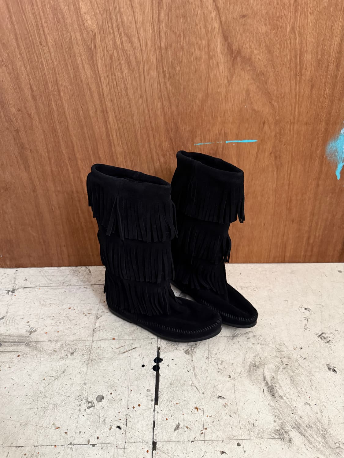 MINNETONKA  fringe suede boots  상품이미지1