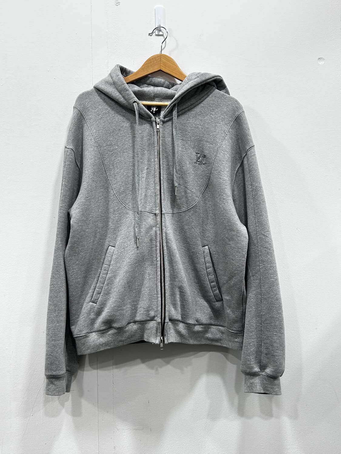 우알롱 그레이 후드집업 오버핏 M 상품이미지2