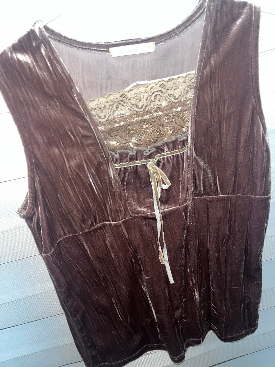 빈티지 벨벳 레이스 슬리브리스 상품이미지1