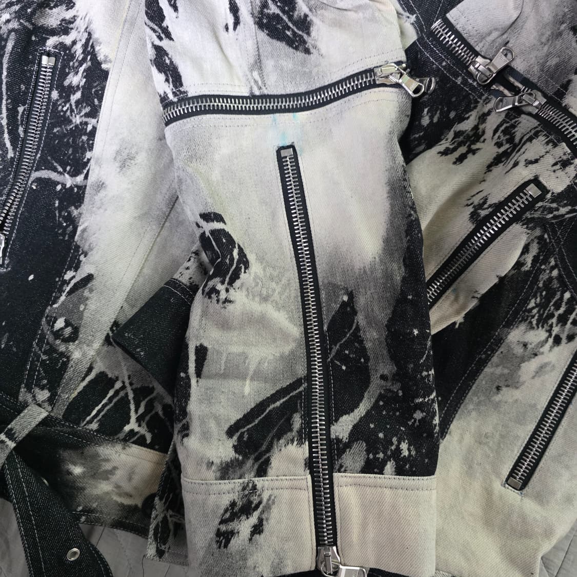 [OS] 셀프 메이드 블리칭 하프 펑크 자켓 상품이미지6