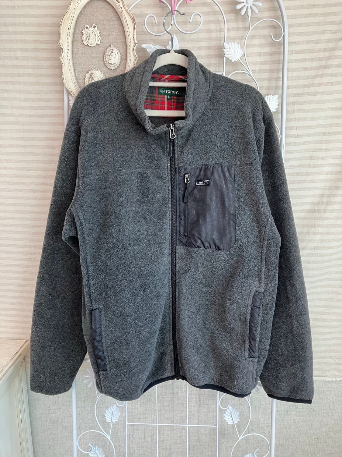 빈티지 그레이 포켓 후리스 y2k 스트릿 갸루 펑키 일본빈티지573 fa 상품이미지1