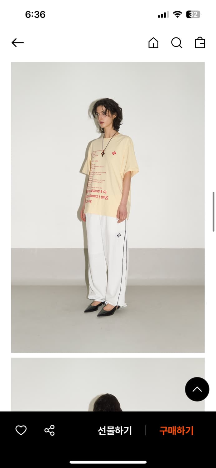 [새상품] 헤레틱 SONNET 18 T-SHIRT / butter 상품이미지5