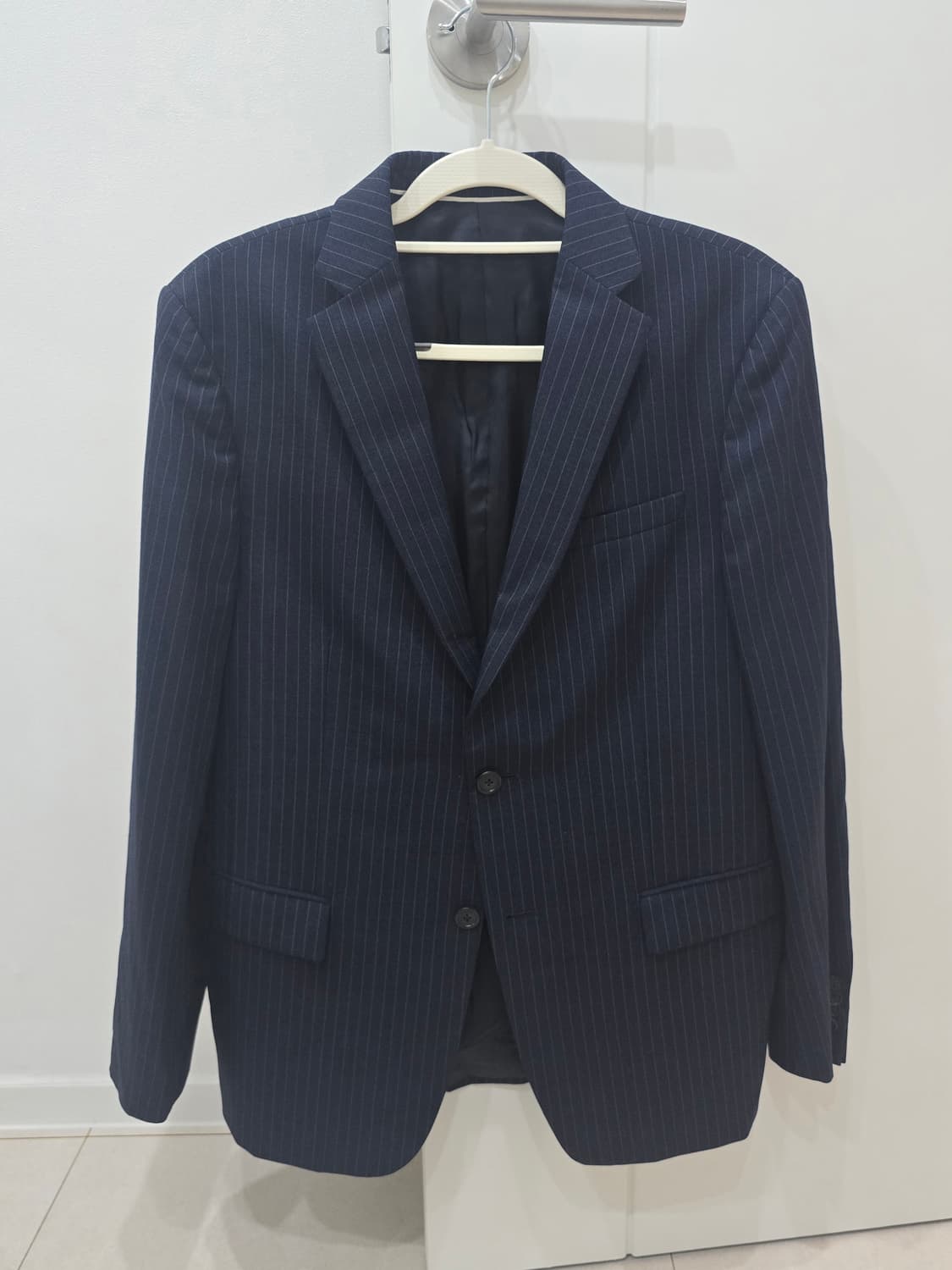 Z 제냐 네이비 스트라이프 블레이저 상품이미지1