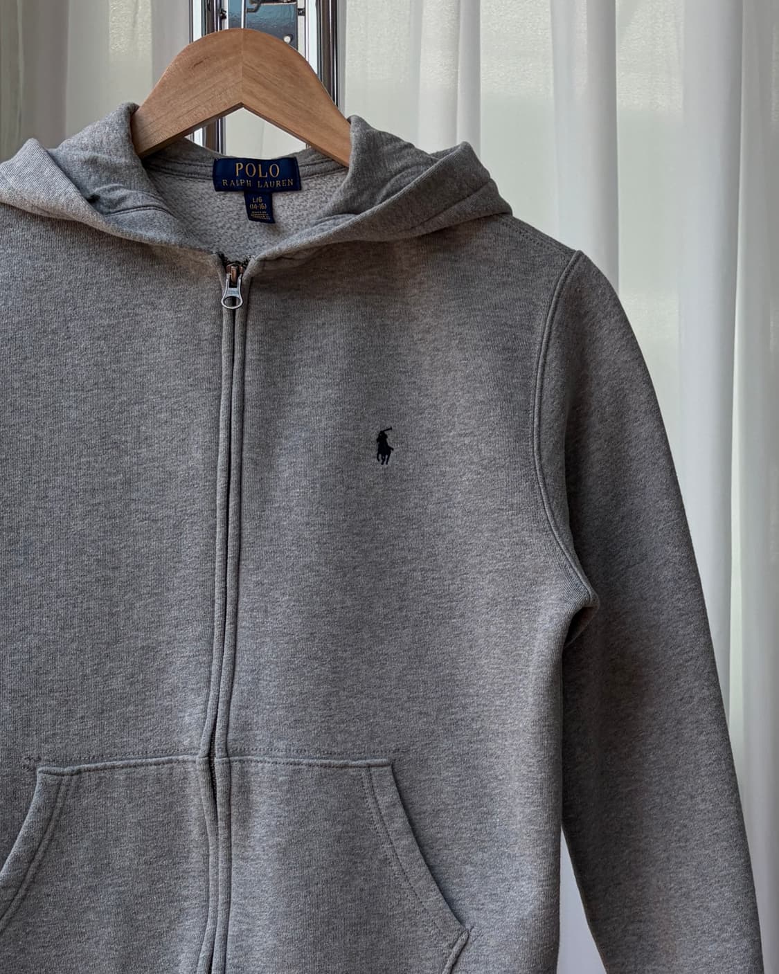 [XS]폴로 랄프로렌 그레이 기모 후드집업 상품이미지5