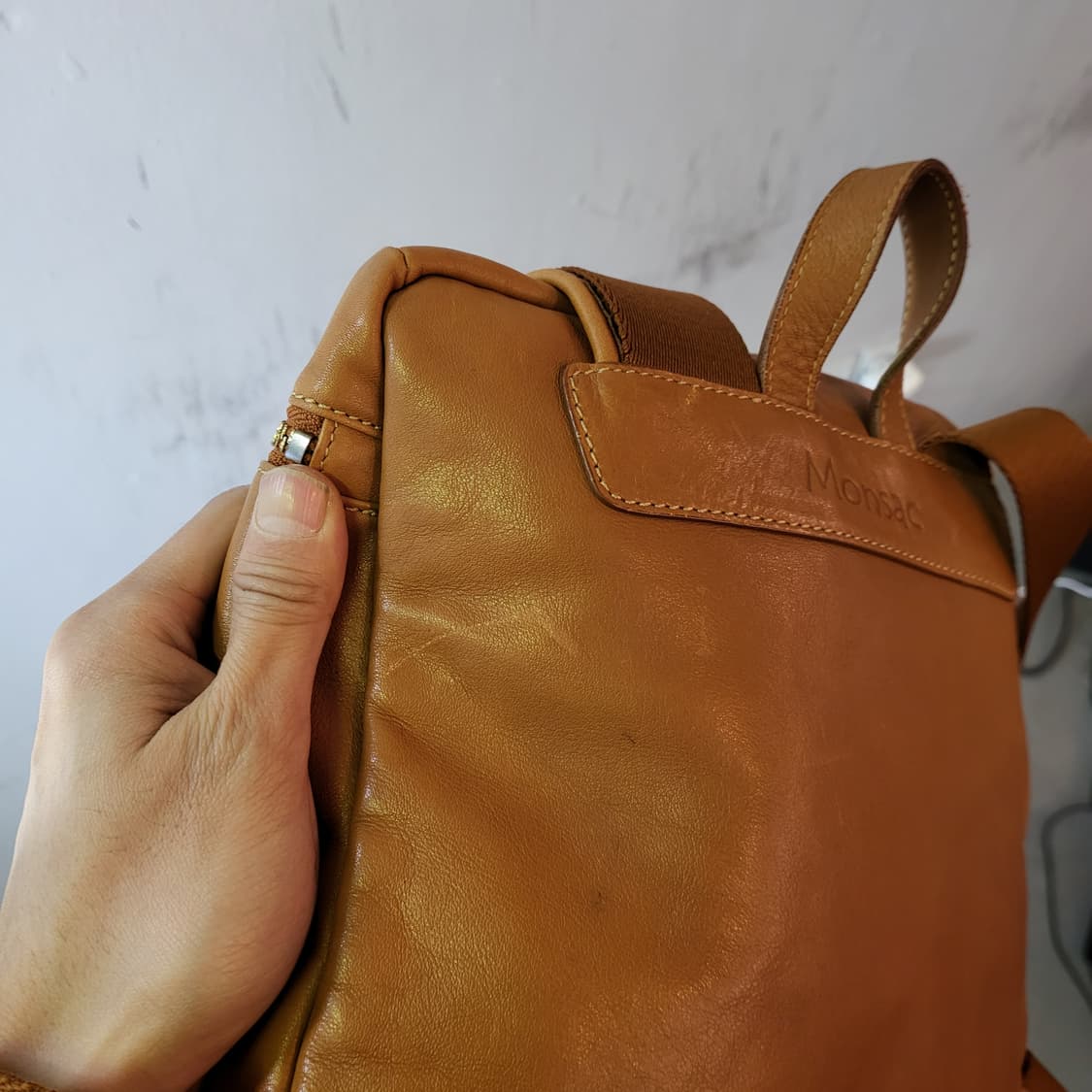몽삭 올 레더 백팩 상품이미지9