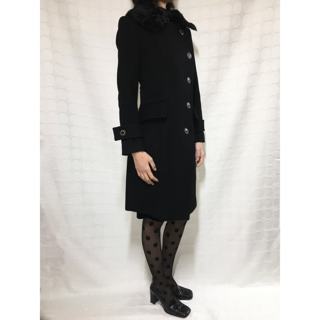 vivienne westwood퍼 카라 울 코트 상품이미지3