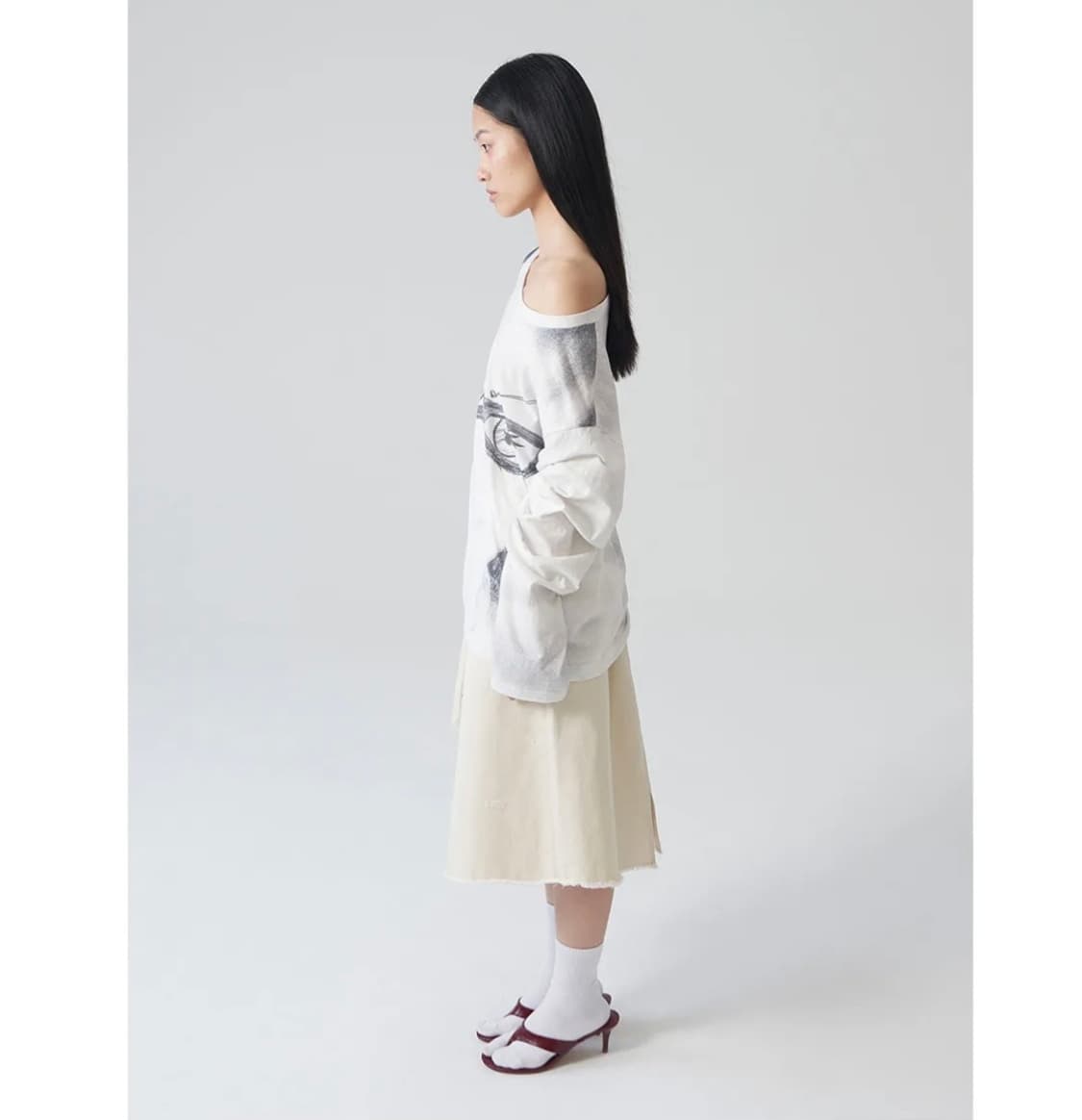 경 Villain Long Sleeve tee_White 상품이미지6