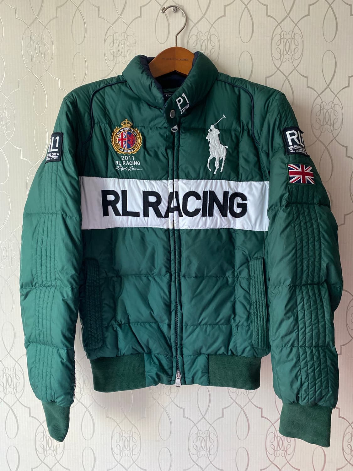 폴로 RL RACING 패딩 그린 M 상품이미지1