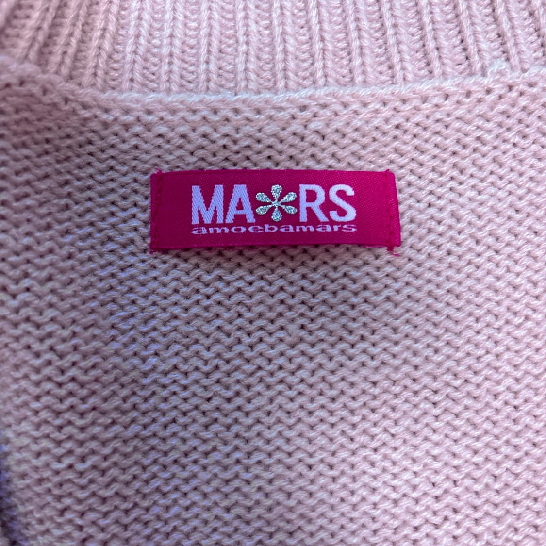 MA*RS 마즈 리본 케이블 니트 가디건 핑크 상품이미지4