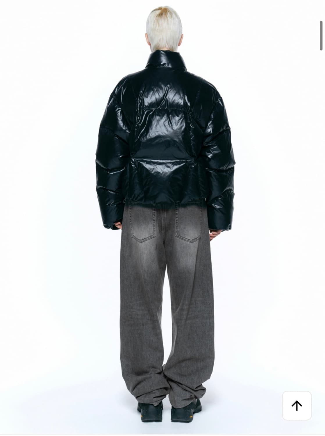 [인사일런스 우먼] 퀼티드 크롭 덕 다운 자켓 BLACK M 상품이미지3