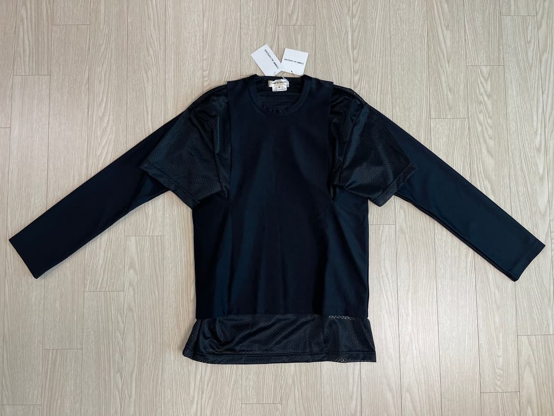 꼼데가르송 레이어드 도킹 메쉬 컷소우 티셔츠 AD2018 상품이미지1