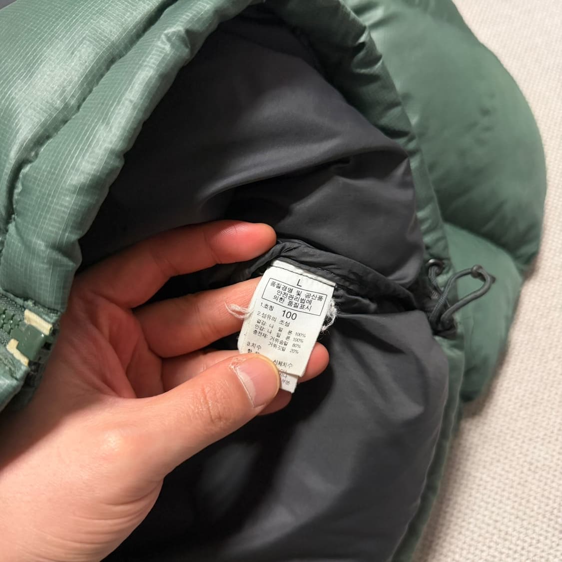 노스페이스 700 카키 눕시 패딩 상품이미지4