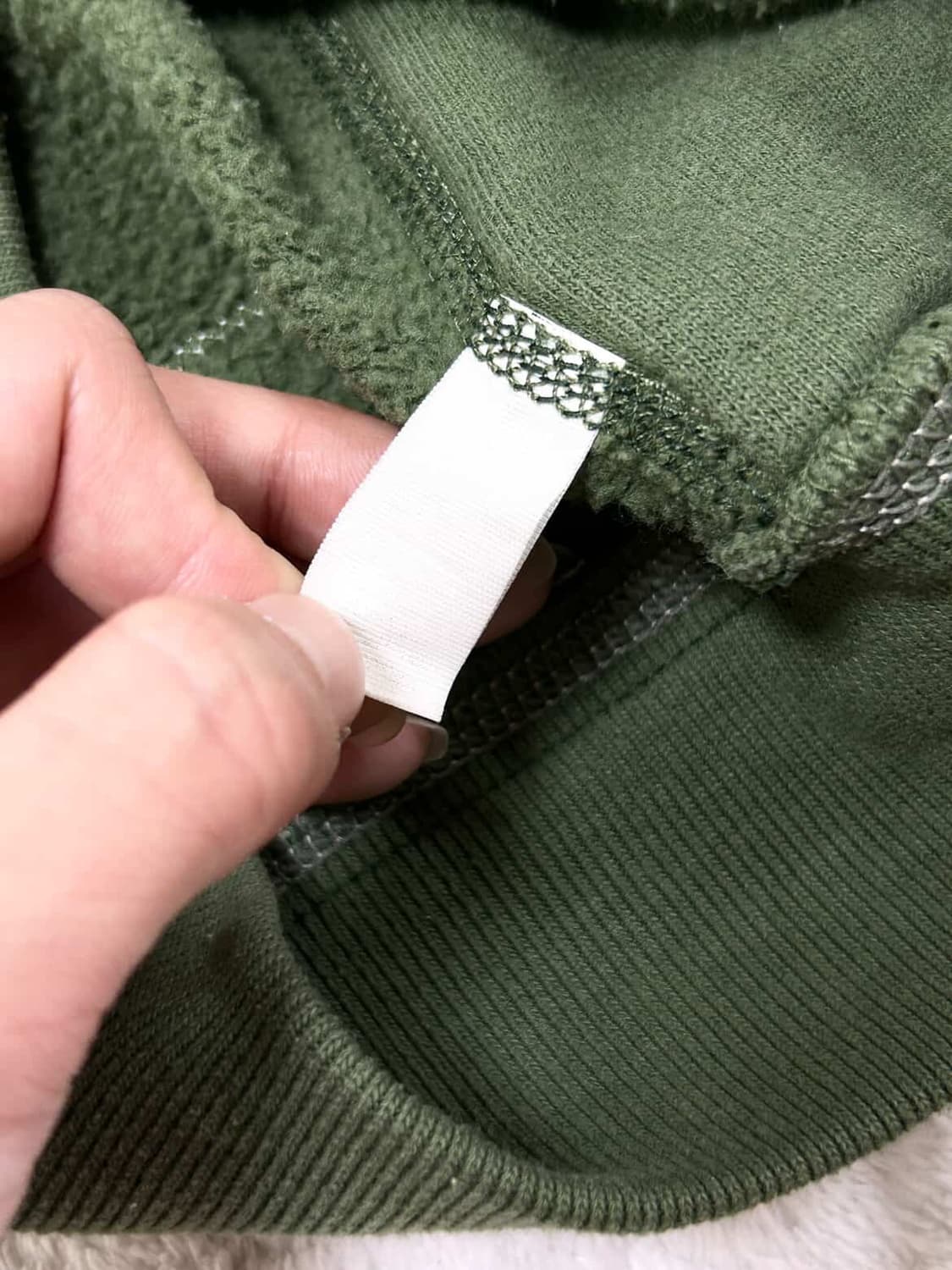 아베크롬비 빅로고 카키 투웨이 후드집업 상품이미지9